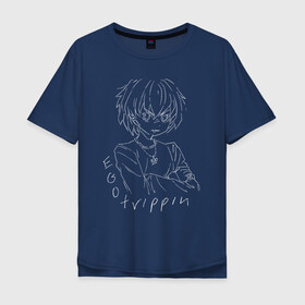 Мужская футболка хлопок Oversize с принтом ROCKET Ego Trippin в Курске, 100% хлопок | свободный крой, круглый ворот, “спинка” длиннее передней части | ego | rap | rocket | roket | trap | trippin | рокет | русский | рэп | рэпер | трэп