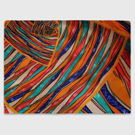 Плед 3D с принтом Абстрактное течение в Курске, 100% полиэстер | закругленные углы, все края обработаны. Ткань не мнется и не растягивается | абстрактное течение | абстракция | витраж | колейдоскоп | линии | мозаика | палитра | полосы | радуга | текстуры | узор | цвета