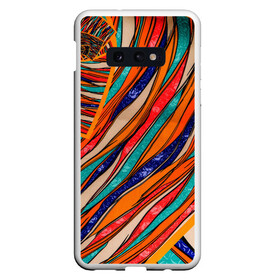 Чехол для Samsung S10E с принтом Абстрактное течение в Курске, Силикон | Область печати: задняя сторона чехла, без боковых панелей | абстрактное течение | абстракция | витраж | колейдоскоп | линии | мозаика | палитра | полосы | радуга | текстуры | узор | цвета