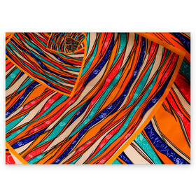 Поздравительная открытка с принтом Абстрактное течение в Курске, 100% бумага | плотность бумаги 280 г/м2, матовая, на обратной стороне линовка и место для марки
 | абстрактное течение | абстракция | витраж | колейдоскоп | линии | мозаика | палитра | полосы | радуга | текстуры | узор | цвета