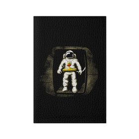 Обложка для паспорта матовая кожа с принтом Первая Высадка На Луну в Курске, натуральная матовая кожа | размер 19,3 х 13,7 см; прозрачные пластиковые крепления | 12 | 1961 | astronaut | duck | gagarin | mars | nasa | space | spacex | sssr | yuri | апрель | астронавт | гагарин | день | земля | космонавт | космонавтика | космос | луна | марс | наса | планета | поехали | полёт | ракета | ссср | утенок |