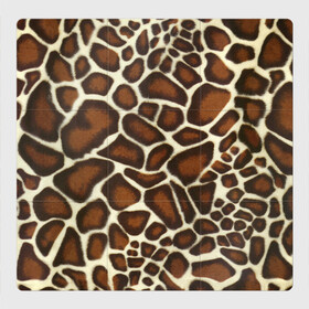 Магнитный плакат 3Х3 с принтом Жираф в Курске, Полимерный материал с магнитным слоем | 9 деталей размером 9*9 см | Тематика изображения на принте: giraffe | животное | жираф | пятна | текстура