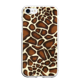 Чехол для iPhone 7/8 матовый с принтом Жираф в Курске, Силикон | Область печати: задняя сторона чехла, без боковых панелей | Тематика изображения на принте: giraffe | животное | жираф | пятна | текстура