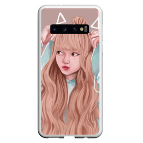 Чехол для Samsung Galaxy S10 с принтом Лиса Манобан (BLACKPINK) в Курске, Силикон | Область печати: задняя сторона чехла, без боковых панелей | blackpink | девушка | знаменитость | лиса манобан | певица | рисунок