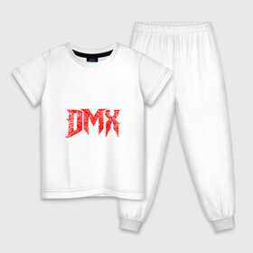 Детская пижама хлопок с принтом Рэпер DMX | логотип logo в Курске, 100% хлопок |  брюки и футболка прямого кроя, без карманов, на брюках мягкая резинка на поясе и по низу штанин
 | Тематика изображения на принте: dmx | hip | hip hop | hop | music | rap | бультерьер | бурбуль | дмикс | дог | питбули | питбуль | реп | ротвейлер | рэп | собаки | хип хоп | черно белая фотография