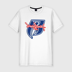 Мужская футболка хлопок Slim с принтом RUFF RYDERS | DMX в Курске, 92% хлопок, 8% лайкра | приталенный силуэт, круглый вырез ворота, длина до линии бедра, короткий рукав | dirty denim | dmx | rap | ruff ryders | рэп | эрл симмонс