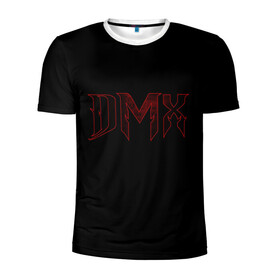Мужская футболка 3D спортивная с принтом DMX в Курске, 100% полиэстер с улучшенными характеристиками | приталенный силуэт, круглая горловина, широкие плечи, сужается к линии бедра | Тематика изображения на принте: black | dmx | rap | музыка | рэп | рэпер | хип хоп