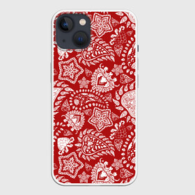 Чехол для iPhone 13 с принтом Фракталы в Курске,  |  | fractal | ornament | звезды | лепестки | лес | листья | орнамент | растения | фракталы | хмель | цветы | шишки