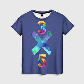 Женская футболка 3D с принтом 3X5 в Курске, 100% полиэфир ( синтетическое хлопкоподобное полотно) | прямой крой, круглый вырез горловины, длина до линии бедер | year | год | математика | радужный | цветной | цифры