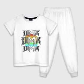 Детская пижама хлопок с принтом DMX - Dark Man X в Курске, 100% хлопок |  брюки и футболка прямого кроя, без карманов, на брюках мягкая резинка на поясе и по низу штанин
 | Тематика изображения на принте: dmx | dog | earl simmons | hip hop | music | new york | rap | rapper | rip | ruff ryders | диэмикс | музыка | нью йорк | пёс | рэп | рэпер | хипхоп | эрл симмонс