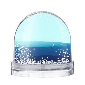 Снежный шар с принтом Море в Курске, Пластик | Изображение внутри шара печатается на глянцевой фотобумаге с двух сторон | арт | вектор | векторный рисунок | геометрические фигуры | геометрия | линии | море | небо | оттенки синего | рисунок | синий