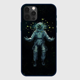 Чехол для iPhone 12 Pro Max с принтом Космонавт и бабочки в Курске, Силикон |  | бабочки | космонавт | космонавтика | космос | скафандр