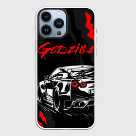 Чехол для iPhone 13 Pro Max с принтом NISSAN GT R   GODZILLA в Курске,  |  | Тематика изображения на принте: auto | car | godzilla | gtr | nissan | nissan skyline | sport | авто | гетер | годзилла | гтр. | нисан | ниссан | ноут | скайлайн | спорт | царапины