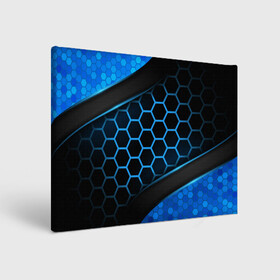 Холст прямоугольный с принтом 3D luxury blue 3Д СОТЫ и плиты в Курске, 100% ПВХ |  | luxury | versace | vip | абстракция | версаче | вип | паттерн | роскошь | текстуры