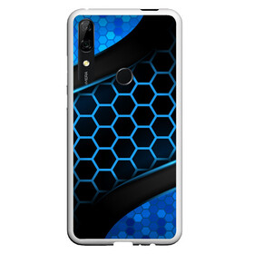 Чехол для Honor P Smart Z с принтом 3D luxury blue 3Д СОТЫ и плиты в Курске, Силикон | Область печати: задняя сторона чехла, без боковых панелей | Тематика изображения на принте: luxury | versace | vip | абстракция | версаче | вип | паттерн | роскошь | текстуры