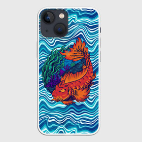 Чехол для iPhone 13 mini с принтом Fishing planet Огненная рыба в Курске,  |  | fishing planet | волны | море | огненная рыба | река | рыба | рыбак | рыбалка | рыбка