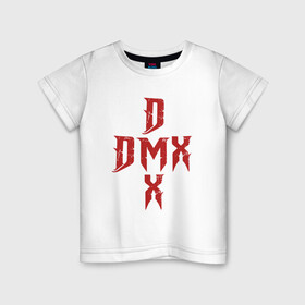 Детская футболка хлопок с принтом DMX Cross в Курске, 100% хлопок | круглый вырез горловины, полуприлегающий силуэт, длина до линии бедер | dmx | dog | earl simmons | hip hop | music | new york | rap | rapper | rip | ruff ryders | диэмикс | музыка | нью йорк | пёс | рэп | рэпер | хипхоп | эрл симмонс