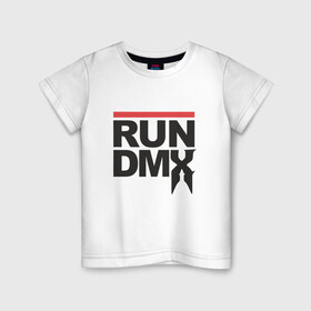 Детская футболка хлопок с принтом RUN DMX в Курске, 100% хлопок | круглый вырез горловины, полуприлегающий силуэт, длина до линии бедер | Тематика изображения на принте: dmx | dog | earl simmons | hip hop | music | new york | rap | rapper | rip | ruff ryders | диэмикс | музыка | нью йорк | пёс | рэп | рэпер | хипхоп | эрл симмонс