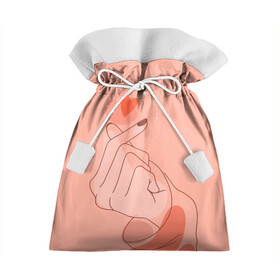 Подарочный 3D мешок с принтом Саранхэ в Курске, 100% полиэстер | Размер: 29*39 см | k pop | любовь | рука девушки | саранхэ | сердце