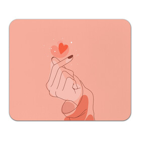 Коврик для мышки прямоугольный с принтом Саранхэ в Курске, натуральный каучук | размер 230 х 185 мм; запечатка лицевой стороны | k pop | любовь | рука девушки | саранхэ | сердце
