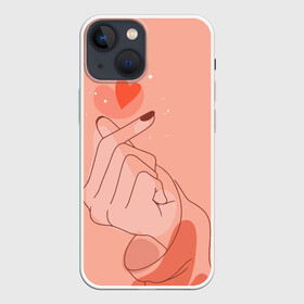 Чехол для iPhone 13 mini с принтом Саранхэ в Курске,  |  | Тематика изображения на принте: k pop | любовь | рука девушки | саранхэ | сердце
