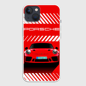 Чехол для iPhone 13 с принтом PORSCHE   ПОРШЕ   RED STYLE в Курске,  |  | 911 | auto | carrera | cayenne | macan | porsche | sportcar | taycan | автомобиль | градиент. | каен | карера | красный | макан | полосы | порш | порше | спорт | спорткар | тайкан