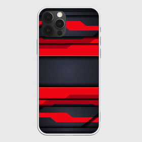 Чехол для iPhone 12 Pro с принтом Red and Black 3D abstract в Курске, силикон | область печати: задняя сторона чехла, без боковых панелей | luxury | versace | vip | абстракция | версаче | вип | паттерн | роскошь | текстуры