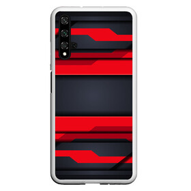 Чехол для Honor 20 с принтом Red and Black 3D abstract в Курске, Силикон | Область печати: задняя сторона чехла, без боковых панелей | luxury | versace | vip | абстракция | версаче | вип | паттерн | роскошь | текстуры