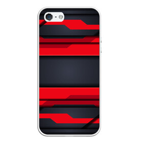 Чехол для iPhone 5/5S матовый с принтом Red and Black 3D abstract в Курске, Силикон | Область печати: задняя сторона чехла, без боковых панелей | luxury | versace | vip | абстракция | версаче | вип | паттерн | роскошь | текстуры