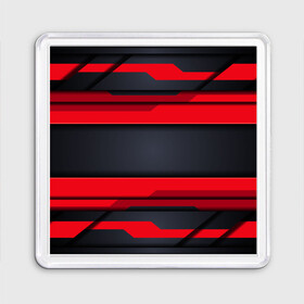 Магнит 55*55 с принтом Red and Black 3D abstract в Курске, Пластик | Размер: 65*65 мм; Размер печати: 55*55 мм | luxury | versace | vip | абстракция | версаче | вип | паттерн | роскошь | текстуры