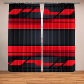 Фотошторы с принтом Red and Black 3D abstract в Курске, Блэкаут (светозащита 90%) / Габардин (светозащита 40% | 2 полотна шириной по 145 см; Высота 200-300 см; Крепление: шторная лента (на крючки); | luxury | versace | vip | абстракция | версаче | вип | паттерн | роскошь | текстуры