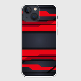 Чехол для iPhone 13 mini с принтом Red and Black 3D abstract в Курске,  |  | luxury | versace | vip | абстракция | версаче | вип | паттерн | роскошь | текстуры