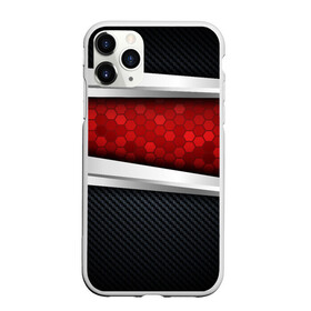 Чехол для iPhone 11 Pro матовый с принтом 3D Красные соты металлические в Курске, Силикон |  | Тематика изображения на принте: luxury | versace | vip | абстракция | версаче | вип | паттерн | роскошь | текстуры