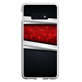 Чехол для Samsung S10E с принтом 3D Красные соты металлические в Курске, Силикон | Область печати: задняя сторона чехла, без боковых панелей | Тематика изображения на принте: luxury | versace | vip | абстракция | версаче | вип | паттерн | роскошь | текстуры