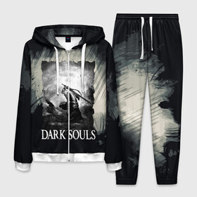 Мужской костюм 3D с принтом DARK SOULS 3 в Курске, 100% полиэстер | Манжеты и пояс оформлены тканевой резинкой, двухслойный капюшон со шнурком для регулировки, карманы спереди | dark souls | darksouls | tegunvte | демоны | рыцарь | средневековье | темные души