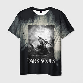 Мужская футболка 3D с принтом DARK SOULS 3 в Курске, 100% полиэфир | прямой крой, круглый вырез горловины, длина до линии бедер | Тематика изображения на принте: dark souls | darksouls | tegunvte | демоны | рыцарь | средневековье | темные души