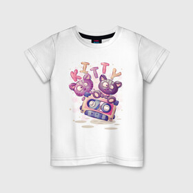 Детская футболка хлопок с принтом Kitty в Курске, 100% хлопок | круглый вырез горловины, полуприлегающий силуэт, длина до линии бедер | арт | животные | звери | коты | котята | мультяшки | рисунки
