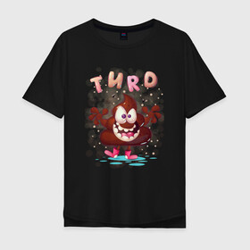Мужская футболка хлопок Oversize с принтом Turd в Курске, 100% хлопок | свободный крой, круглый ворот, “спинка” длиннее передней части | анимация | арт | графика | кучка | мультяшки