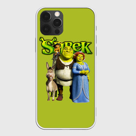 Чехол для iPhone 12 Pro Max с принтом Шрек Shrek в Курске, Силикон |  | Тематика изображения на принте: cartoon | fiona | shrek | болото | детям | комедия | кот в сапогах | мультик | огр | осел | персонажи мультфильмов | тролль | фиона | шрек