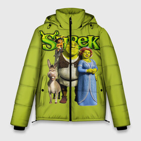 Мужская зимняя куртка 3D с принтом Шрек Shrek в Курске, верх — 100% полиэстер; подкладка — 100% полиэстер; утеплитель — 100% полиэстер | длина ниже бедра, свободный силуэт Оверсайз. Есть воротник-стойка, отстегивающийся капюшон и ветрозащитная планка. 

Боковые карманы с листочкой на кнопках и внутренний карман на молнии. | Тематика изображения на принте: cartoon | fiona | shrek | болото | детям | комедия | кот в сапогах | мультик | огр | осел | персонажи мультфильмов | тролль | фиона | шрек