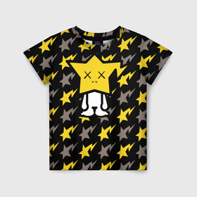 Детская футболка 3D с принтом ChibiStar в Курске, 100% гипоаллергенный полиэфир | прямой крой, круглый вырез горловины, длина до линии бедер, чуть спущенное плечо, ткань немного тянется | bape | bape kids | бренд | звезды | мода | паттерн | япония