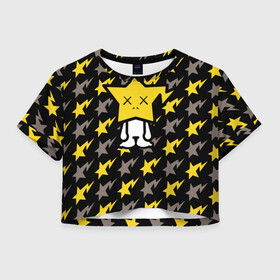 Женская футболка Crop-top 3D с принтом ChibiStar в Курске, 100% полиэстер | круглая горловина, длина футболки до линии талии, рукава с отворотами | bape | bape kids | бренд | звезды | мода | паттерн | япония