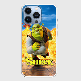 Чехол для iPhone 13 Pro с принтом Шрек и дракон в Курске,  |  | shrek | дракон | дракониха | мультфильм | шрек | шрэк