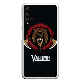 Чехол для Honor 20 с принтом Valheim Viking Bear в Курске, Силикон | Область печати: задняя сторона чехла, без боковых панелей | fantasy | mmo | valheim | valve | валхейм | вальхейм | викинги | выживалка | игра | королевская битва | ммо | ролевая игра | фэнтази