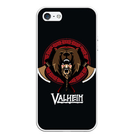 Чехол для iPhone 5/5S матовый с принтом Valheim Viking Bear в Курске, Силикон | Область печати: задняя сторона чехла, без боковых панелей | fantasy | mmo | valheim | valve | валхейм | вальхейм | викинги | выживалка | игра | королевская битва | ммо | ролевая игра | фэнтази