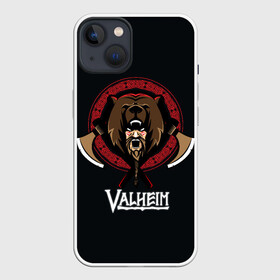 Чехол для iPhone 13 с принтом Valheim Viking Bear в Курске,  |  | fantasy | mmo | valheim | valve | валхейм | вальхейм | викинги | выживалка | игра | королевская битва | ммо | ролевая игра | фэнтази