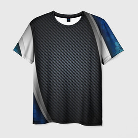 Мужская футболка 3D с принтом Хромированная 3D броня в Курске, 100% полиэфир | прямой крой, круглый вырез горловины, длина до линии бедер | luxury | versace | vip | абстракция | версаче | вип | паттерн | роскошь | текстуры