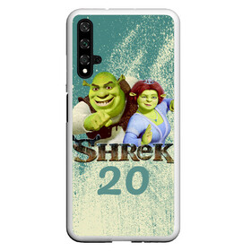 Чехол для Honor 20 с принтом Shrek в Курске, Силикон | Область печати: задняя сторона чехла, без боковых панелей | dreamworks | shrek | арт | лого | мультфильм | постер | шрек