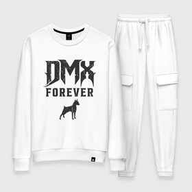 Женский костюм хлопок с принтом DMX Forever в Курске, 100% хлопок | на свитшоте круглая горловина, мягкая резинка по низу. Брюки заужены к низу, на них два вида карманов: два 