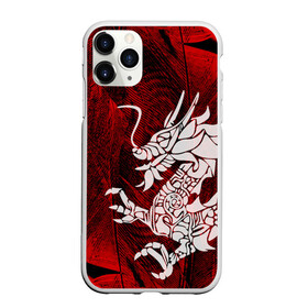 Чехол для iPhone 11 Pro матовый с принтом Chinese Dragon в Курске, Силикон |  | китайский дракон | монстр | силуэт | символ добра | тату | ящерица